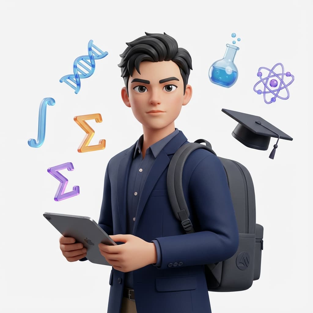 Student using effective study strategies