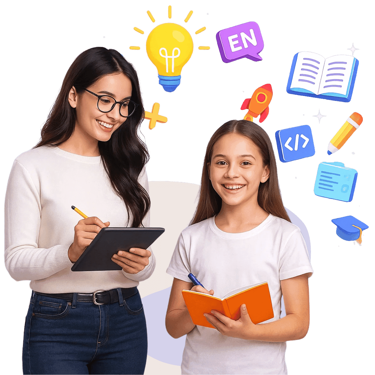 Student learning with tutor
